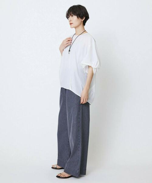 feerique（フィーリック）の「feerique　ナイロンコットンタフタコクーンシルエットブラウス（シャツ/ブラウス・レディース・ホワイト・2）」の9枚目の写真