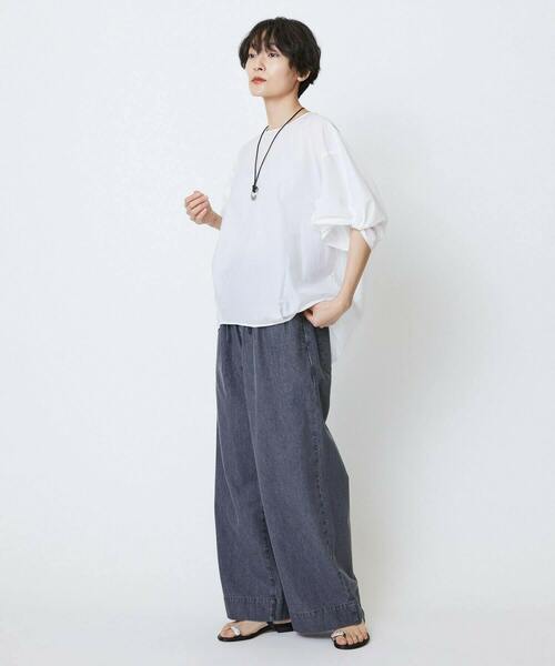 feerique（フィーリック）の「feerique　ナイロンコットンタフタコクーンシルエットブラウス（シャツ/ブラウス・レディース・ホワイト・2）」の10枚目の写真
