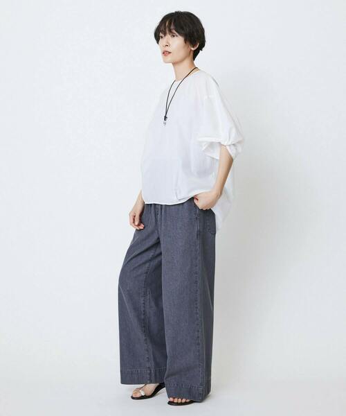 feerique（フィーリック）の「feerique　ナイロンコットンタフタコクーンシルエットブラウス（シャツ/ブラウス・レディース・ホワイト・2）」の11枚目の写真