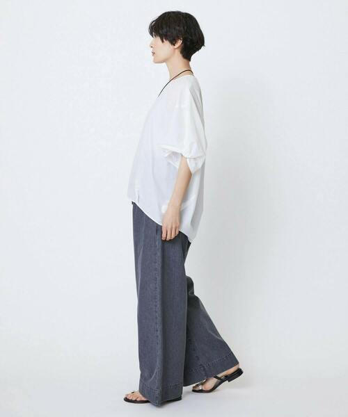 feerique（フィーリック）の「feerique　ナイロンコットンタフタコクーンシルエットブラウス（シャツ/ブラウス・レディース・ホワイト・2）」の13枚目の写真