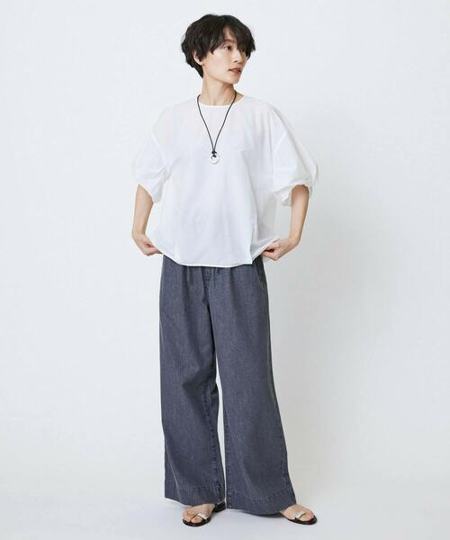 feerique（フィーリック）の「feerique　ナイロンコットンタフタコクーンシルエットブラウス（シャツ/ブラウス・レディース・ホワイト・2）」の18枚目の写真