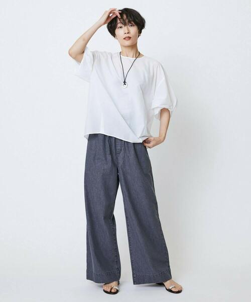 feerique（フィーリック）の「feerique　ナイロンコットンタフタコクーンシルエットブラウス（シャツ/ブラウス・レディース・ホワイト・2）」の19枚目の写真