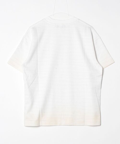 BENUSTA(ベヌスタ)の「A'GEM/9 × .kom 『BENUSTA/ベヌスタ 』Nep Jacquard Short Sleeve T-shirt/ネップジャガード半袖Tシャツ(Tシャツ/カットソー・メンズ・ホワイト/ブラック・M)」の11枚目の写真