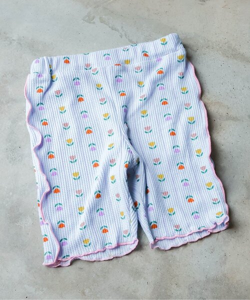apres les cours(アプレレクール)の「メローワッフルサイクルハーフパンツ(その他パンツ・キッズ・サックスブルー/ミント/クリーム/アイボリー・80/90/100/110/120/130)」の4枚目の写真