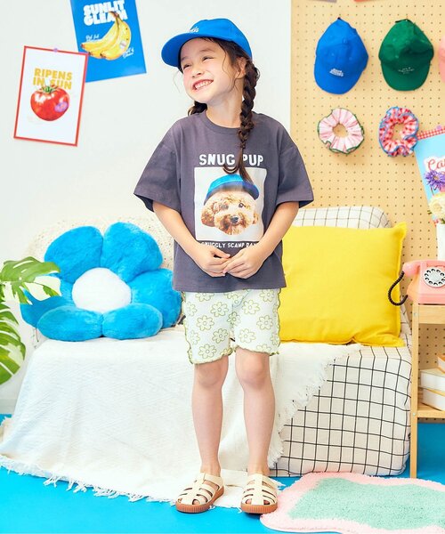 apres les cours(アプレレクール)の「メローワッフルサイクルハーフパンツ(その他パンツ・キッズ・サックスブルー/ミント/クリーム/アイボリー・80/90/100/110/120/130)」の5枚目の写真