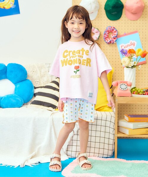 apres les cours(アプレレクール)の「メローワッフルサイクルハーフパンツ(その他パンツ・キッズ・サックスブルー/ミント/クリーム/アイボリー・80/90/100/110/120/130)」の8枚目の写真