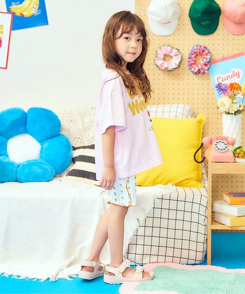 apres les cours(アプレレクール)の「メローワッフルサイクルハーフパンツ(その他パンツ・キッズ・サックスブルー/ミント/クリーム/アイボリー・80/90/100/110/120/130)」の9枚目の写真