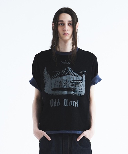 DAIRIKU(ダイリク)の「DAIRIKU / ダイリク "Odd Hotel" Reverside H-S Tee(Tシャツ/カットソー・メンズ・ネイビー/ブラック・MEDIUM/LARGE/SMALL)」の6枚目の写真