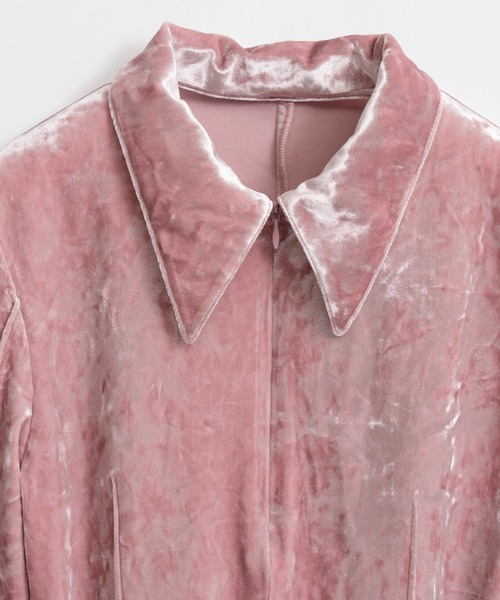 MAISON SPECIAL（メゾンスペシャル）の「Velour Polo Shirt/ベロアポロシャツ（ポロシャツ・レディース・ピンク/ブラウン/グリーン・FREE）」の21枚目の写真