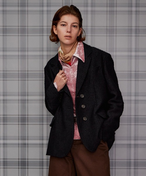 MAISON SPECIAL（メゾンスペシャル）の「Velour Polo Shirt/ベロアポロシャツ（ポロシャツ・レディース・ピンク/ブラウン/グリーン・FREE）」の16枚目の写真