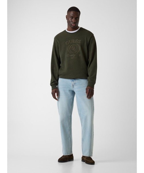 Guess(ゲス)の「EMBROIDERY Sweatshirt スウェット トレーナー(スウェット・メンズ・カーキ/ベージュ・SMALL/X-LARGE/MEDIUM/LARGE)」の10枚目の写真