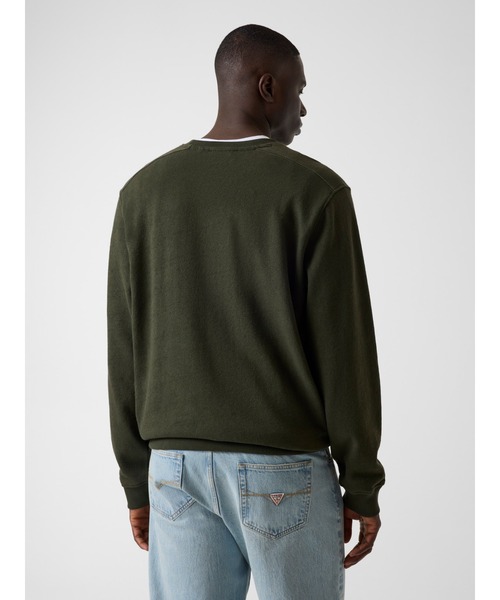 Guess(ゲス)の「EMBROIDERY Sweatshirt スウェット トレーナー(スウェット・メンズ・カーキ/ベージュ・SMALL/X-LARGE/MEDIUM/LARGE)」の8枚目の写真
