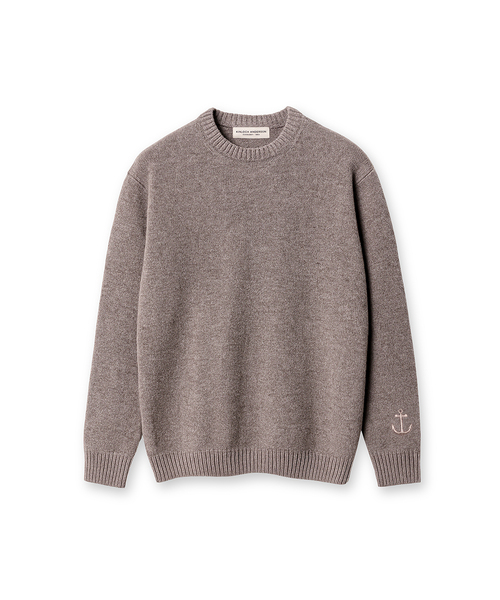 EDINBURGH CLUB(エディンバラクラブ)の「SHETLAND WOOL ANCHOR KNIT (GREY)(ニット/セーター・メンズ・グレー・MEDIUM/LARGE/X-LARGE)」の1枚目の写真