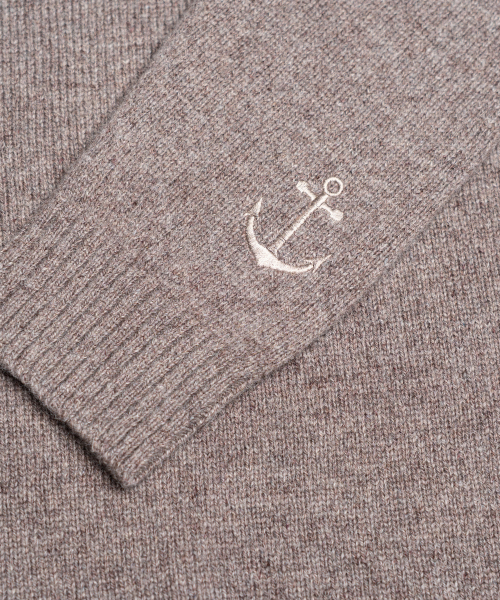 EDINBURGH CLUB(エディンバラクラブ)の「SHETLAND WOOL ANCHOR KNIT (GREY)(ニット/セーター・メンズ・グレー・MEDIUM/LARGE/X-LARGE)」の4枚目の写真