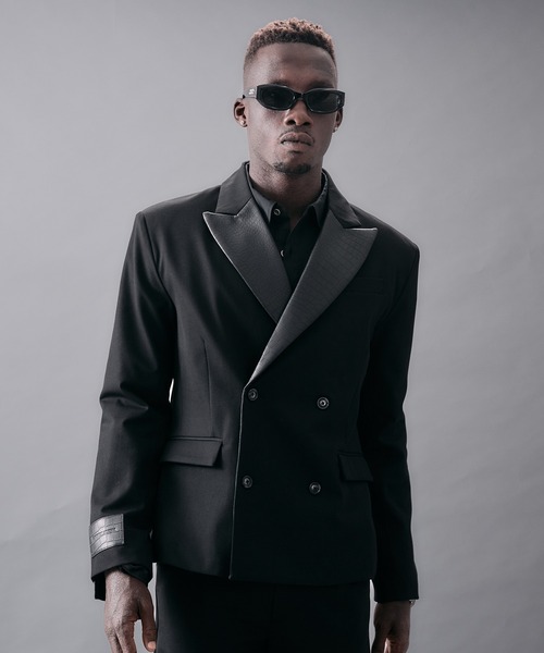 ANDER HUNK(アンダーハンク)の「Crocodile Lapel Tailored Jacket/クロコダイルラペルテーラードジャケット(テーラードジャケット・メンズ・ブラック・MEDIUM/LARGE/SMALL)」の7枚目の写真