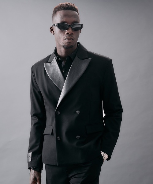 ANDER HUNK(アンダーハンク)の「Crocodile Lapel Tailored Jacket/クロコダイルラペルテーラードジャケット(テーラードジャケット・メンズ・ブラック・MEDIUM/LARGE/SMALL)」の6枚目の写真