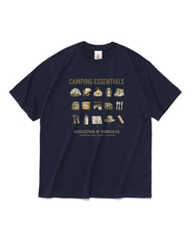 WORKS & CO.（ワークス アンド コー）の「アウトドアイーセンシャルギアグラフィック半袖Tシャツ（ネイビー）（Tシャツ/カットソー）」