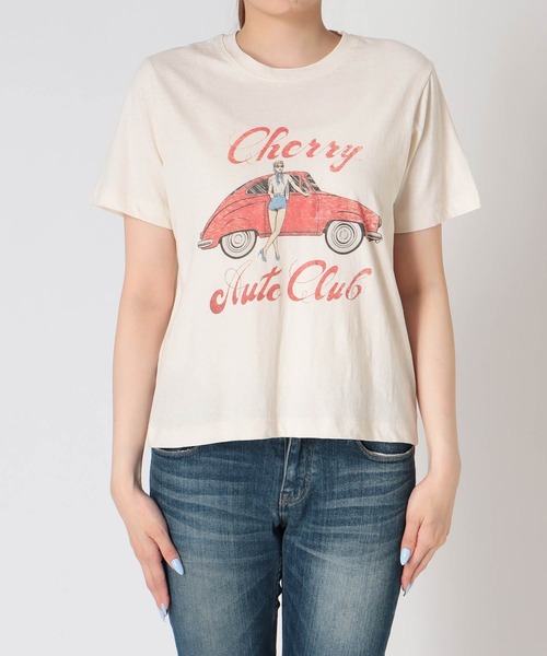 Three Four Time(スリーフォータイム)の「レトロプリントTシャツ(Tシャツ/カットソー・レディース・アイボリー・FREE)」の8枚目の写真