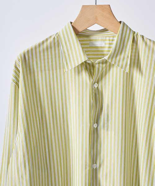 KANEMASA PHIL.（カネマサフィル）の「Kanemasa Phil. (カネマサ フィル)46G Stripe Modest Shirts（シャツ/ブラウス・メンズ・イエロー/ブルー系その他・MEDIUM/LARGE）」の6枚目の写真