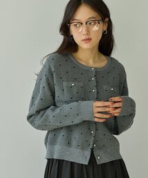 【Noka】メタル釦ポケ付きカーディガン《WEB限定》