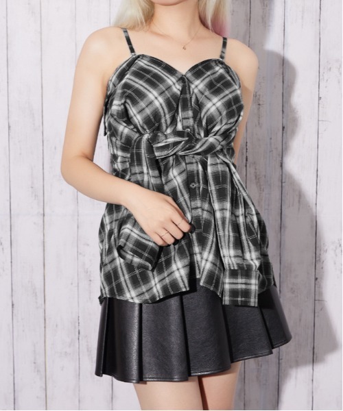 GORGE(ゴージ)の「【着回し自在!3WAY】チェック柄シャツ|全3色(シャツ/ブラウス・レディース・ブラック/ブラウン/オフホワイト・F)」の7枚目の写真