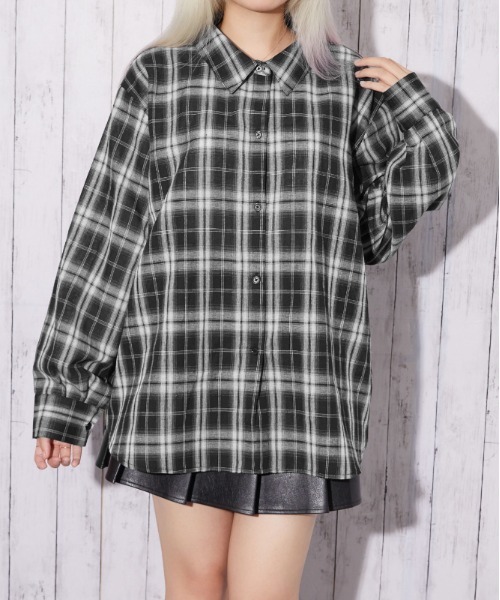 GORGE(ゴージ)の「【着回し自在!3WAY】チェック柄シャツ|全3色(シャツ/ブラウス・レディース・ブラック/ブラウン/オフホワイト・F)」の5枚目の写真