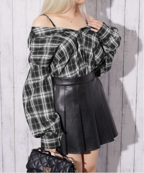 GORGE(ゴージ)の「【着回し自在!3WAY】チェック柄シャツ|全3色(シャツ/ブラウス・レディース・ブラック/ブラウン/オフホワイト・F)」の9枚目の写真