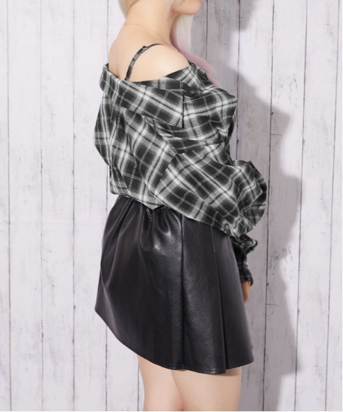 GORGE(ゴージ)の「【着回し自在!3WAY】チェック柄シャツ|全3色(シャツ/ブラウス・レディース・ブラック/ブラウン/オフホワイト・F)」の10枚目の写真