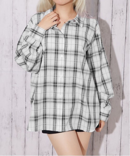 GORGE(ゴージ)の「【着回し自在!3WAY】チェック柄シャツ|全3色(シャツ/ブラウス・レディース・ブラック/ブラウン/オフホワイト・F)」の12枚目の写真