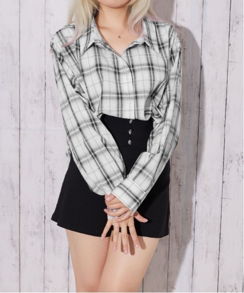 GORGE(ゴージ)の「【着回し自在!3WAY】チェック柄シャツ|全3色(シャツ/ブラウス・レディース・ブラック/ブラウン/オフホワイト・F)」の13枚目の写真