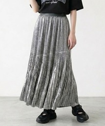 シャイニープリーツロングスカート