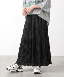シャイニープリーツロングスカート