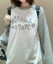 SHERU（シェル）の「星柄スリーブ ラグランTシャツ　ロンT（Tシャツ/カットソー）」