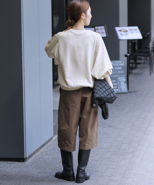 Champion(チャンピオン)の「《追加/新色》別注【Champion/チャンピオン】RW10oz RAGLAN CN SWEAT(スウェット・レディース・ブラウン/ブラック系その他/ホワイト×ホワイト・MEDIUM)」の14枚目の写真