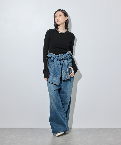 ADAM ET ROPE'(アダムエロペ)の「アンチピリングクルーネックフィットプルオーバー(ニット/セーター・レディース・ブラック/ダークブラウン/オフホワイト/ピンク・FREE)」の17枚目の写真
