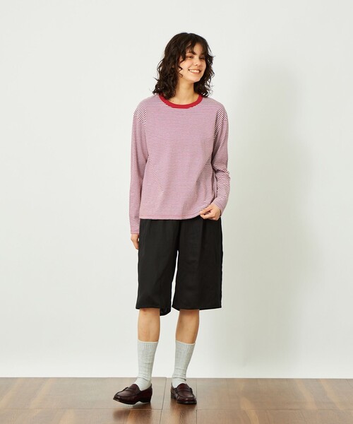 MACKINTOSH PHILOSOPHY(マッキントッシュ フィロソフィー)の「GREY LABEL ボーダー長袖(Tシャツ/カットソー・レディース・ブルー/ピンク・2/6)」の3枚目の写真