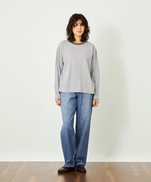 MACKINTOSH PHILOSOPHY(マッキントッシュ フィロソフィー)の「GREY LABEL ボーダー長袖(Tシャツ/カットソー・レディース・ブルー/ピンク・2/6)」の4枚目の写真