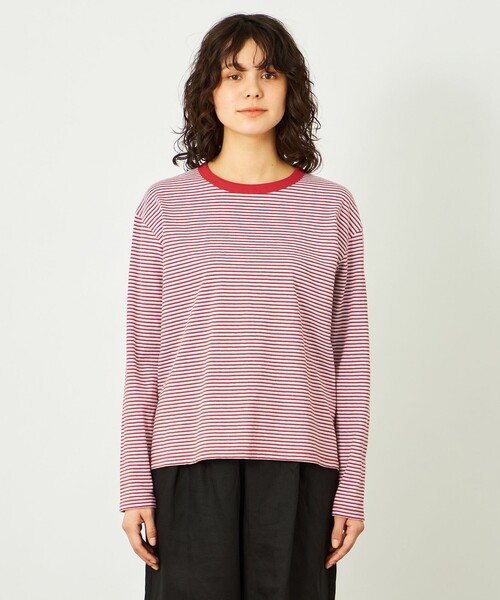 MACKINTOSH PHILOSOPHY(マッキントッシュ フィロソフィー)の「GREY LABEL ボーダー長袖(Tシャツ/カットソー・レディース・ブルー/ピンク・2/6)」の5枚目の写真