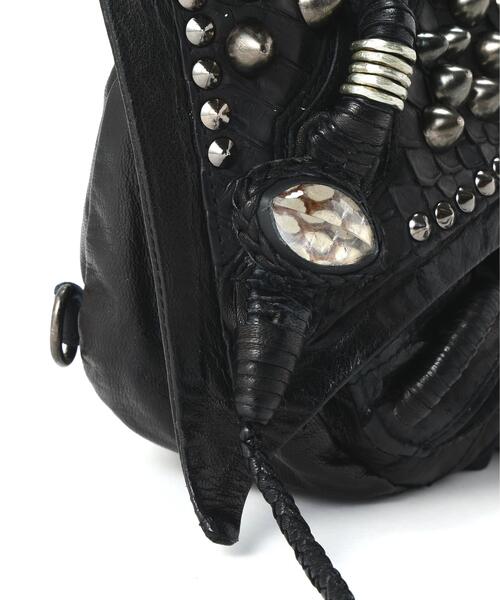 KMRii(ケムリ)の「KMRii/ケムリ/KB-Shoulder Black Serpent Killer(ショルダーバッグ・メンズ・ブラック・F)」の8枚目の写真