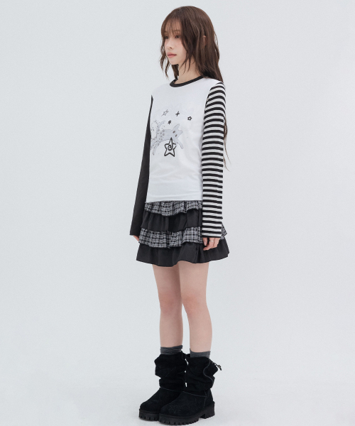 HIGH SCHOOL DISCO(ハイスクールディスコ)の「キャットスター ロングスリーブ_ホワイト(Tシャツ/カットソー・レディース・その他・FREE)」の5枚目の写真