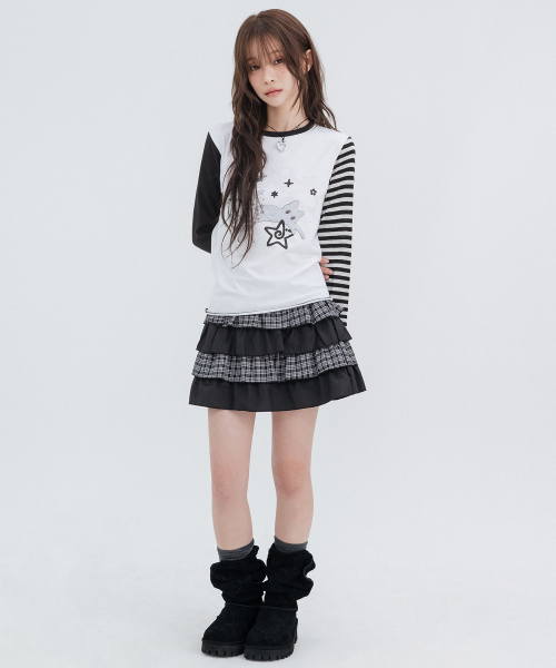 HIGH SCHOOL DISCO(ハイスクールディスコ)の「キャットスター ロングスリーブ_ホワイト(Tシャツ/カットソー・レディース・その他・FREE)」の10枚目の写真