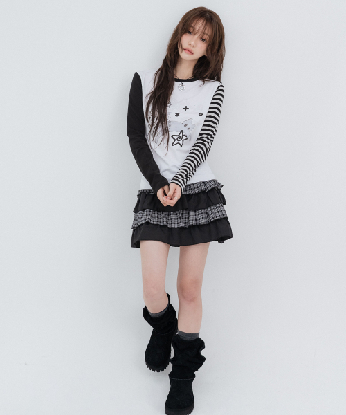 HIGH SCHOOL DISCO(ハイスクールディスコ)の「キャットスター ロングスリーブ_ホワイト(Tシャツ/カットソー・レディース・その他・FREE)」の11枚目の写真