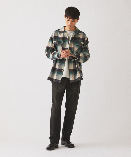 PENDLETON(ペンドルトン)の「PENDLETON / ペンドルトン 別注 コットン シャギー オープンカラーシャツ(シャツ/ブラウス・メンズ・キャメル/ホワイト×ホワイト/カーキ/チャコールグレー/ブラウン・LARGE/MEDIUM)」の12枚目の写真