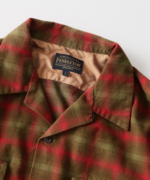 PENDLETON(ペンドルトン)の「PENDLETON / ペンドルトン 別注 コットン シャギー オープンカラーシャツ(シャツ/ブラウス・メンズ・キャメル/ホワイト×ホワイト/カーキ/チャコールグレー/ブラウン・LARGE/MEDIUM)」の16枚目の写真