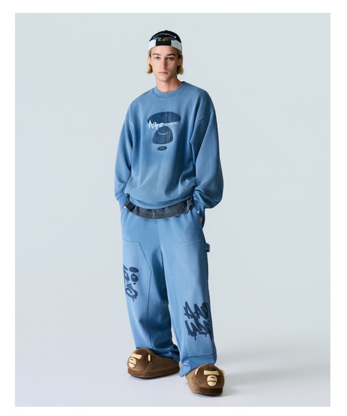 AAPE BY A BATHING APE（エーエイプバイアベイシングエイプ）の「AAPE SWEAT PANTS（スウェットパンツ・メンズ・ライトブラック/ブルー・LARGE/SMALL/MEDIUM/X-LARGE）」の11枚目の写真