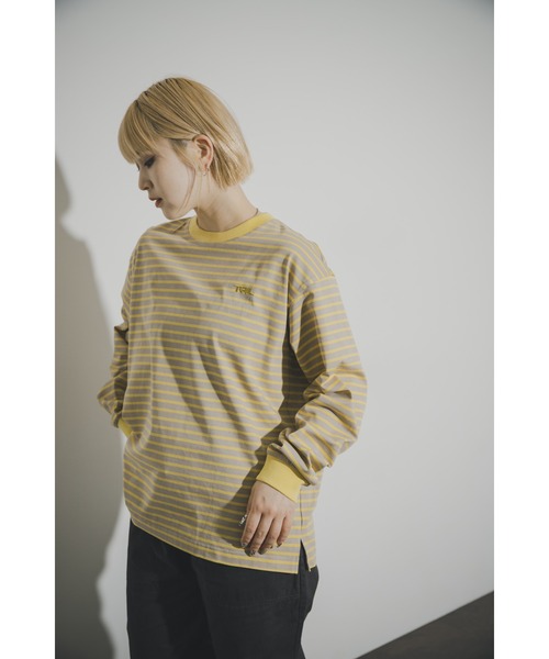 THE GOODLAND MARKET(ザグッドランドマーケット)の「ザ グッドランド マーケット GOOD BORDER L/S TEE(Tシャツ/カットソー・メンズ・ブラック系その他/グレー系その他/パープル系その他/ブラウン系その他・MEDIUM/LARGE)」の3枚目の写真
