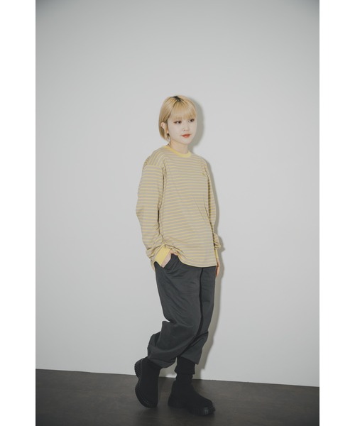 THE GOODLAND MARKET(ザグッドランドマーケット)の「ザ グッドランド マーケット GOOD BORDER L/S TEE(Tシャツ/カットソー・メンズ・ブラック系その他/グレー系その他/パープル系その他/ブラウン系その他・MEDIUM/LARGE)」の7枚目の写真