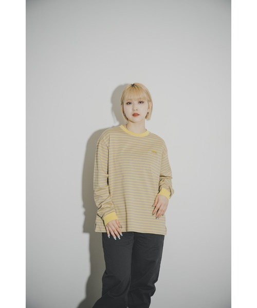 THE GOODLAND MARKET(ザグッドランドマーケット)の「ザ グッドランド マーケット GOOD BORDER L/S TEE(Tシャツ/カットソー・メンズ・ブラック系その他/グレー系その他/パープル系その他/ブラウン系その他・MEDIUM/LARGE)」の8枚目の写真