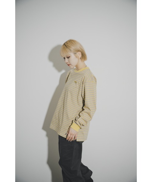 THE GOODLAND MARKET(ザグッドランドマーケット)の「ザ グッドランド マーケット GOOD BORDER L/S TEE(Tシャツ/カットソー・メンズ・ブラック系その他/グレー系その他/パープル系その他/ブラウン系その他・MEDIUM/LARGE)」の9枚目の写真