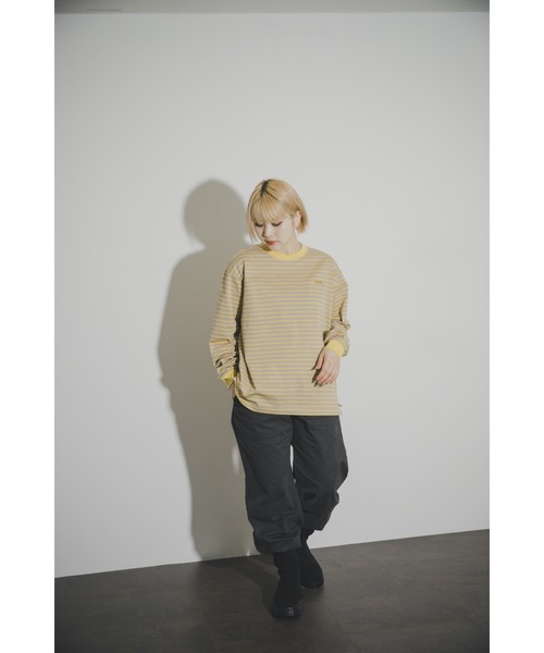 THE GOODLAND MARKET(ザグッドランドマーケット)の「ザ グッドランド マーケット GOOD BORDER L/S TEE(Tシャツ/カットソー・メンズ・ブラック系その他/グレー系その他/パープル系その他/ブラウン系その他・MEDIUM/LARGE)」の11枚目の写真